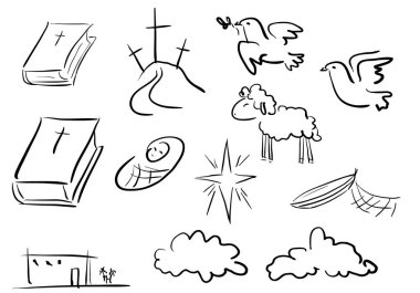 Simgeler İncil doodle