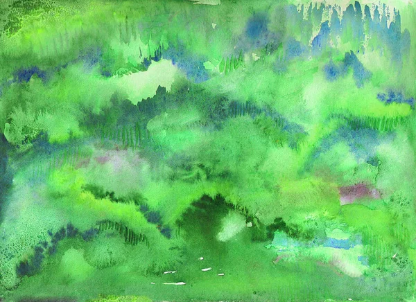 Nature watercolor background Green forest
