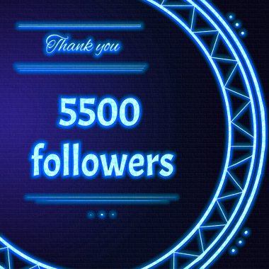 Beş bin beş yüz ışık mavi neon metne teşekkür ederim e kart