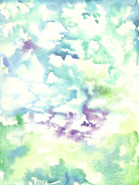 Suluboya mor, mavi, yeşil, kireç yeşil arka plan - geri ıslak