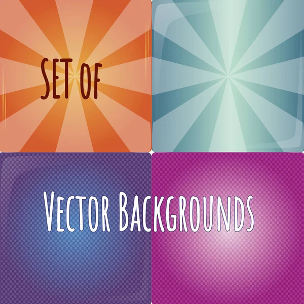 Set Gradient abstract creative vector background - comics pop art - dot and beams — Stock Photo, Image