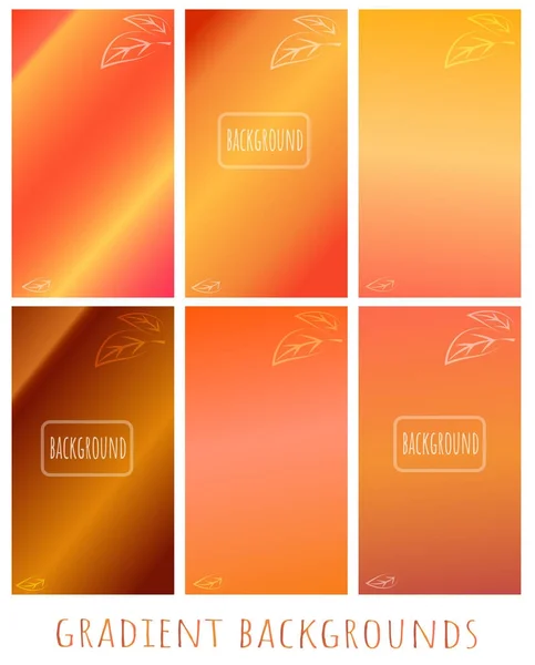 Комплект векторных фонов Градиент - Золотая осень - с отпуском — стоковое фото