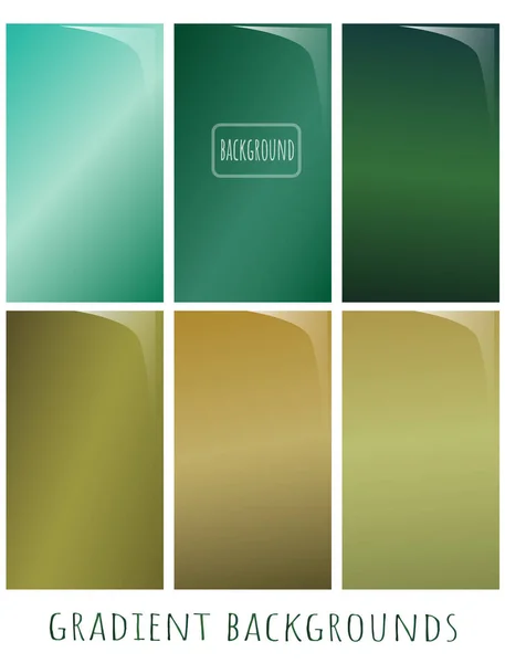 Set of green Gradient vector backgrounds  for website,  presenta