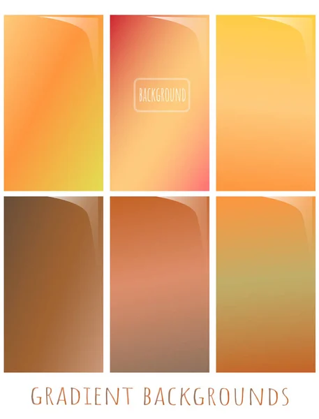 Set of Gradient vector backgrounds -  warm nuance autumn colors