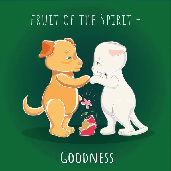 ผลไม้แห่งพระวิญญาณ ความเมตตา ความดี — ภาพเวกเตอร์สต็อก