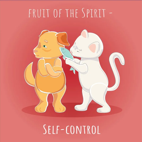 Плоди духу - самоконтроль - толерантність — стоковий вектор
