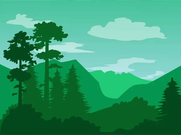 Vector Fundo verde Paisagem natural - para cartão, fundo , — Vetor de Stock