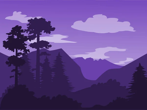 Fondo violeta Paisaje natural - para tarjeta, fondo, banner — Foto de Stock