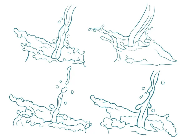 Διάνυσμα doodle splash και ροής — Διανυσματικό Αρχείο