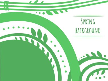 Yeşil semirings ve yaprakları - bahar arka plan