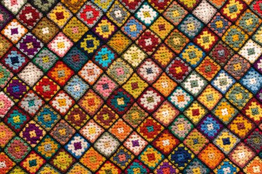 Granny square afghan clipart