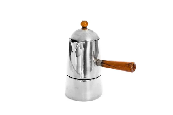 Italian coffee maker with white background — Stock Photo, Image