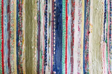 Dokuma el yapımı runner ile kumaş hurda