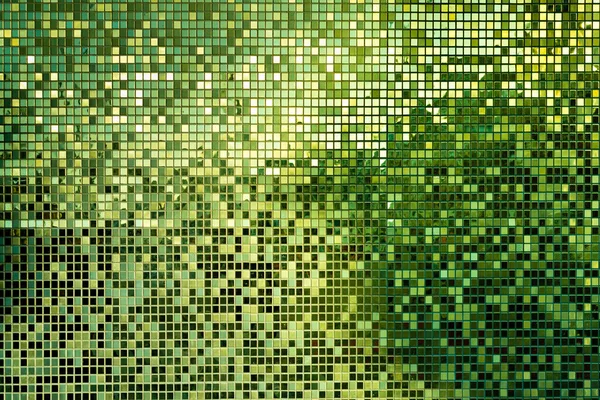 Azulejos Mosaico Cuadrados Verdes Para Fondo Textura —  Fotos de Stock