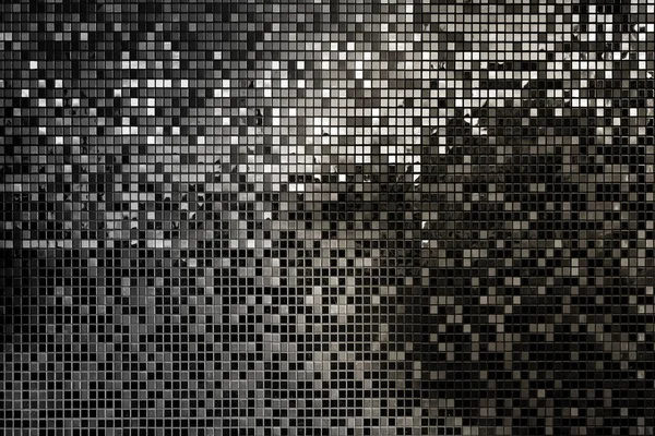 Schwarze Quadratische Mosaikfliesen Für Textur Hintergrund — Stockfoto