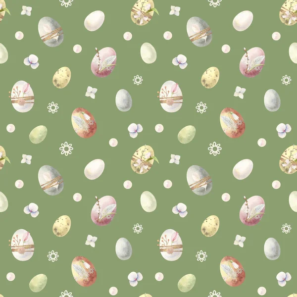 Watercolor Easter cute seamless pattern, texture, background — Stock Photo, Image