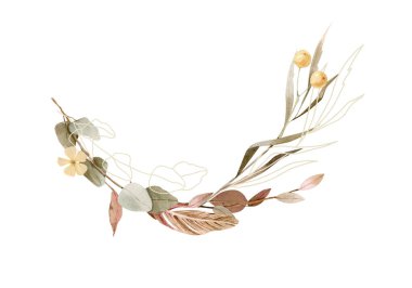 Suluboya el boyası kompozisyon - düzenleme, buket. Yumuşak yumuşak renk paleti.