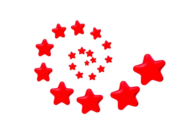 Κόκκινα αστέρια Whirling — Φωτογραφία Αρχείου