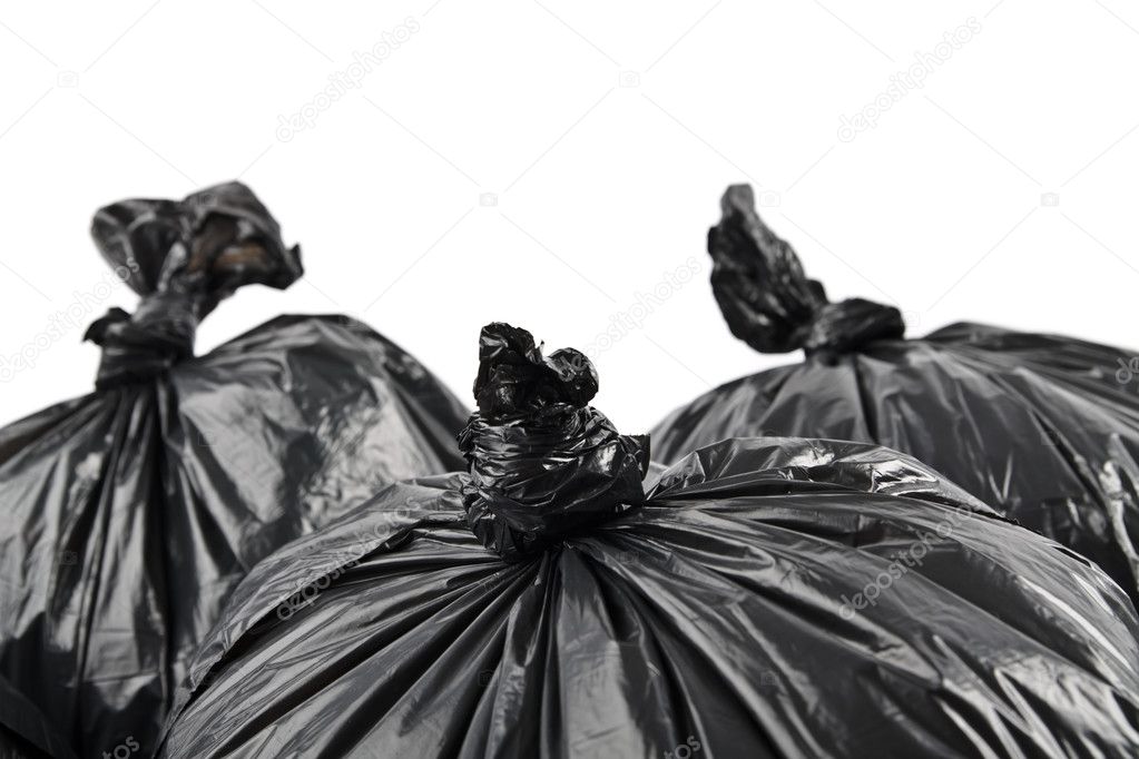 Black garbage bags