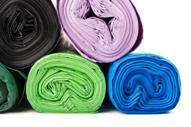 Renkli çöp torbaları