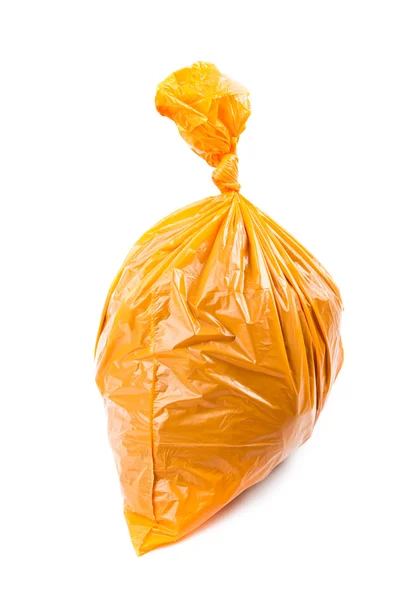 Orangefarbene Mülltüte — Stockfoto