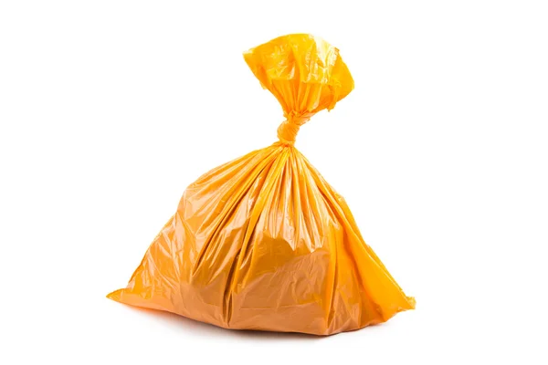 Orange plastpåse — Stockfoto