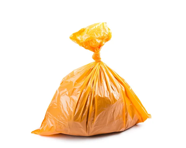 Orange plastpåse — Stockfoto