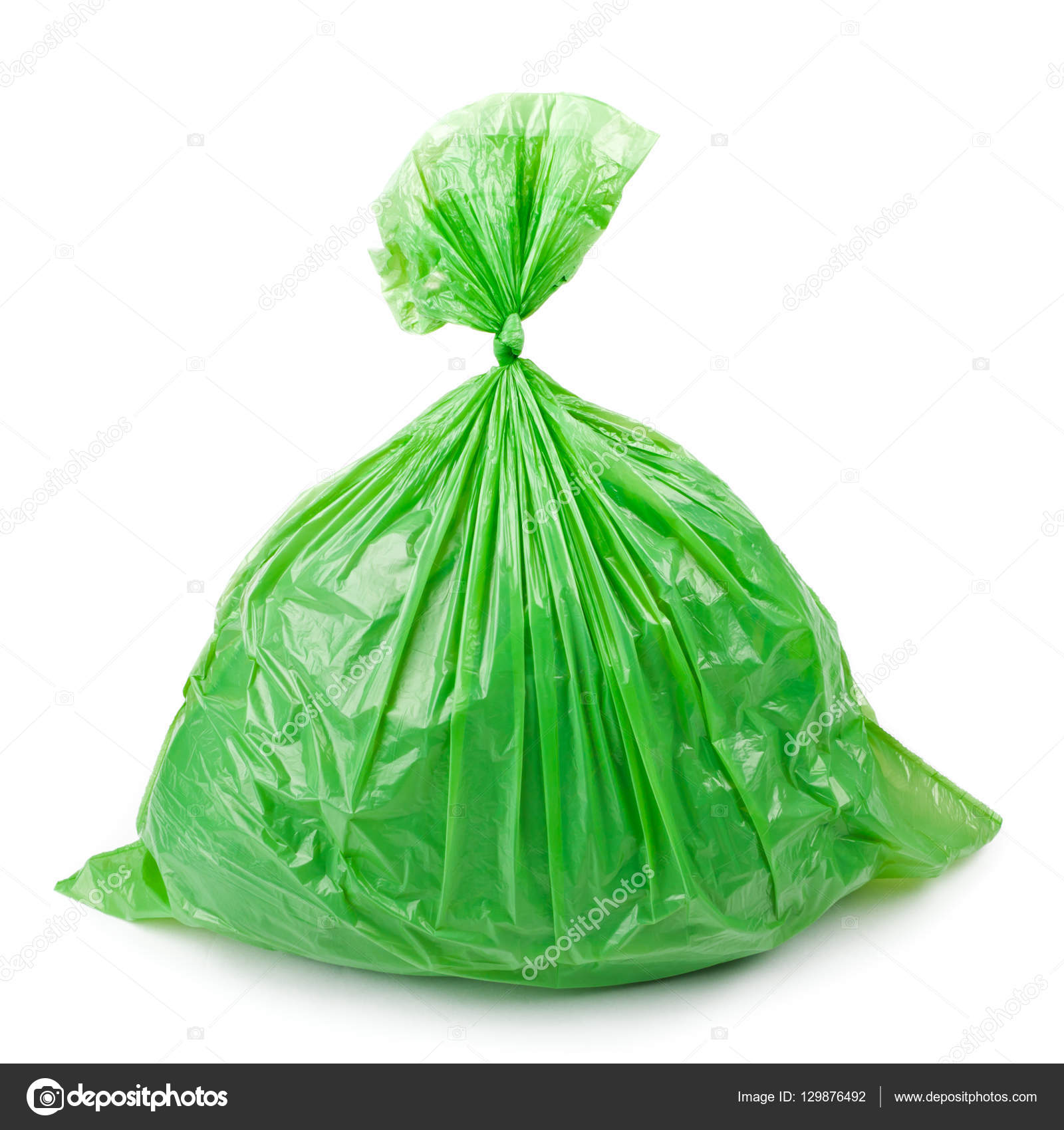 Green garbage bag Stock Photo by ©maurus 129876492