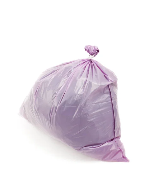 Violet garbage bag — Stock Photo, Image