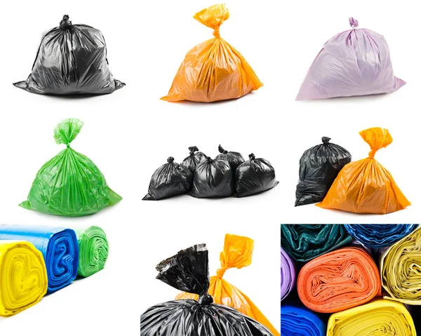 Collage de sacs poubelles — Photo