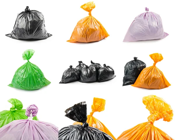 Collage van vuilniszakken — Stockfoto