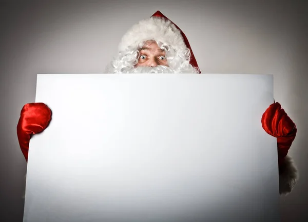 Santa Claus and white paper — Stock Photo, Image