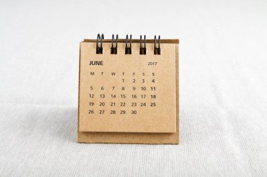 Haziran. Takvim sayfası. 
