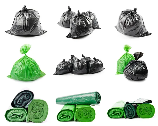 Collage van vuilniszakken — Stockfoto