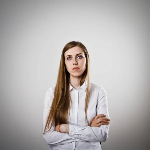 Menina em branco — Fotografia de Stock