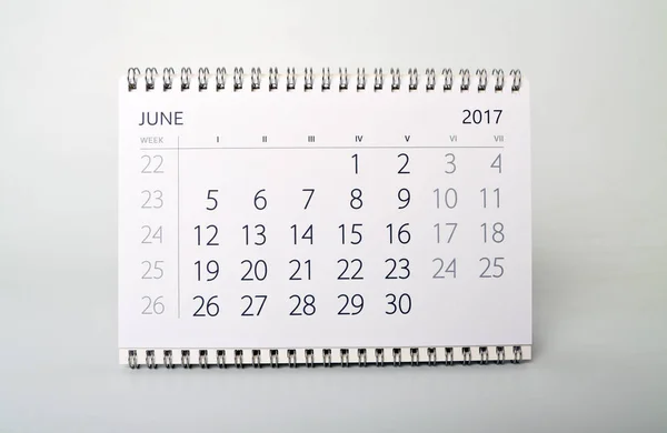 Giugno. Calendario dell'anno duemila diciassette . — Foto Stock