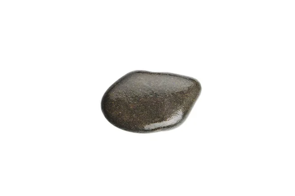 Мокрый морской камень на белом фоне — стоковое фото