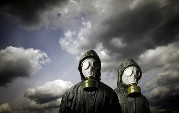 Two gas masks. Survival theme. — Stock Photo, Image