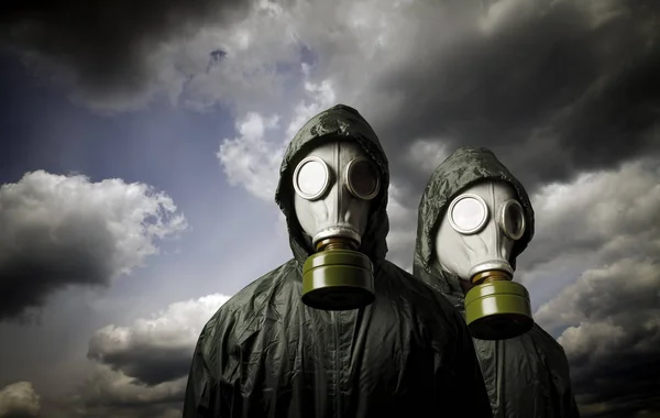 Two gas masks. Survival theme. — Stock Photo, Image