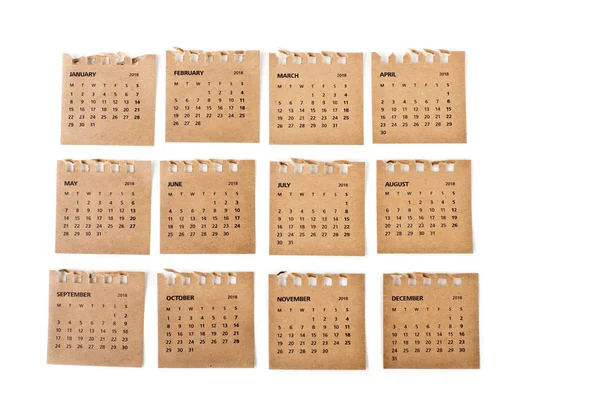 Conjunto de hojas de calendario . — Foto de Stock
