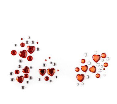 Kalpler. Parlak arkaplanda dekoratif çıkartmalar.