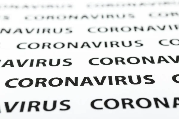 Black Plain Text White Paper Coronavirus Outbreak Covid Crisis Concept — Stock Photo, Image