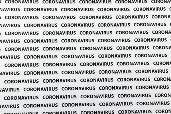 Texte Noir Sur Papier Blanc Sujet Épidémie Coronavirus Concept Crise — Photo