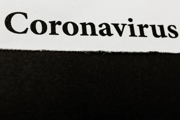Coronavirus Breaking News Headline Clipping Newspaper Coronavirus Outbreak Covid Crisis — Stock Photo, Image