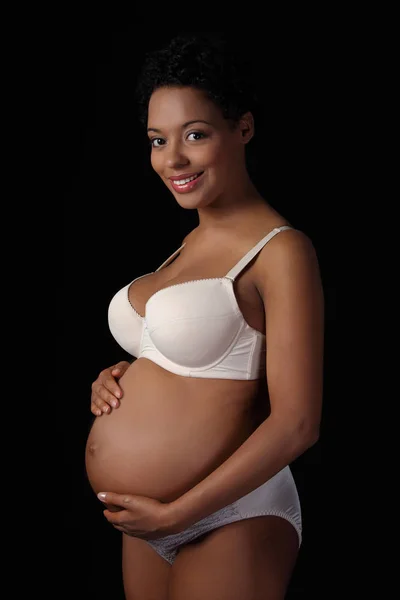 Close up of a cute pregnant belly — Stock Photo, Image