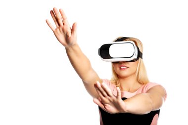 Vr aygıt kadınla