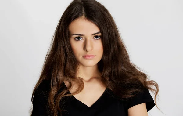 Dühös tizenéves lány — Stock Fotó