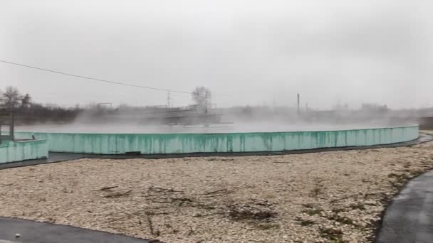 废水处理厂的废水处理 — 图库视频影像
