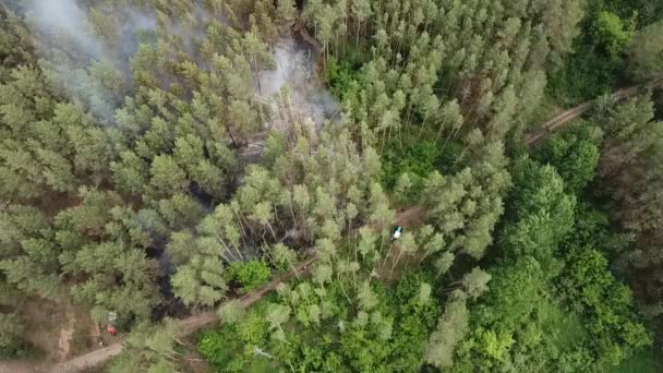 Rusya 'daki helikopterden çıkan yangın. — Stok video