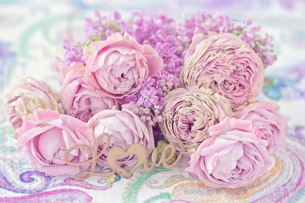 Bando de flores encantadoras — Fotografia de Stock